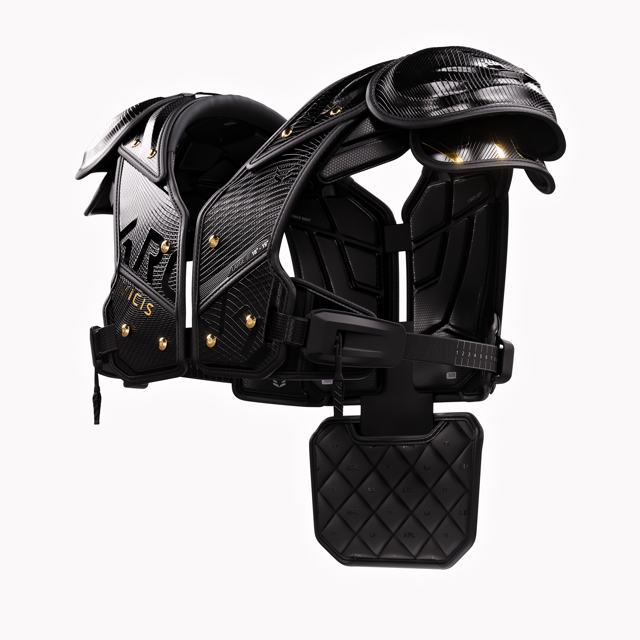 vicis-arc-v1-elite-shoulder-pads-trench-large image 1